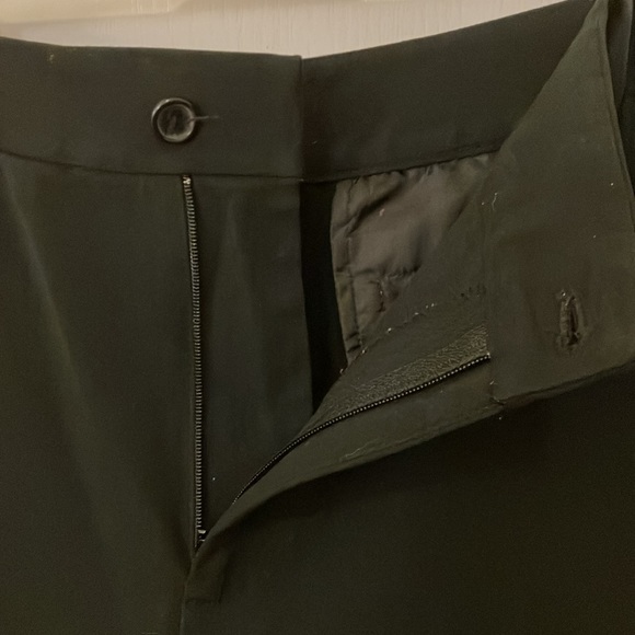 Size 14 black stretch woven poly rayon 4 pocket trousers (1st pair) - Picture 6 of 10